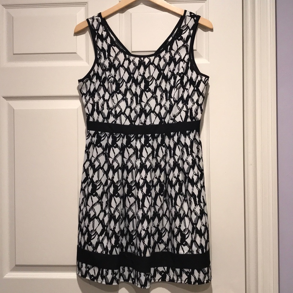 Cute but professional black and white dress